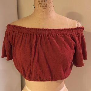 Urban Outfitters Off The Shoulder Crop Top